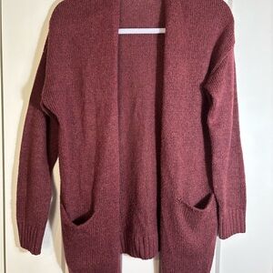 American Eagle Maroon Knitted Sweater Cardigan Size XS/S‎